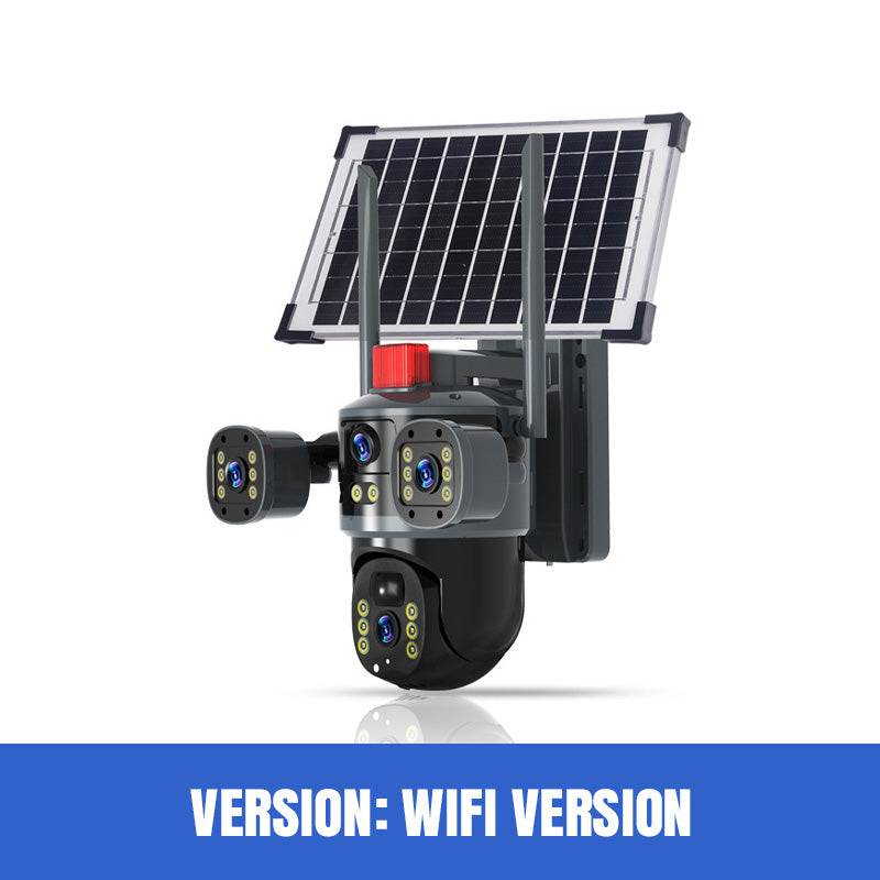 2025 New Hot Sale  Triple-Lens Solar 360¡ã Dome Camera