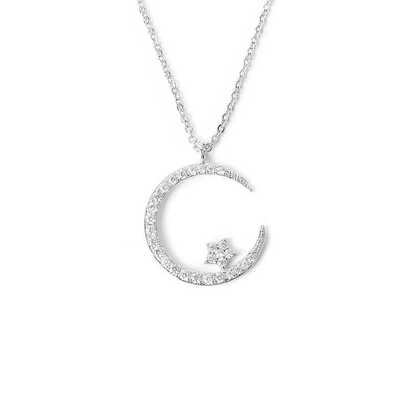 ??Bright Night: Moon Star Necklace