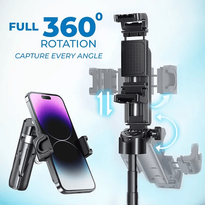Hot Sale 49% OFF  4-in-1 Multifunctional 360¡ã Rotation  Selfie Stick with  Wireless Detachable Remote Control