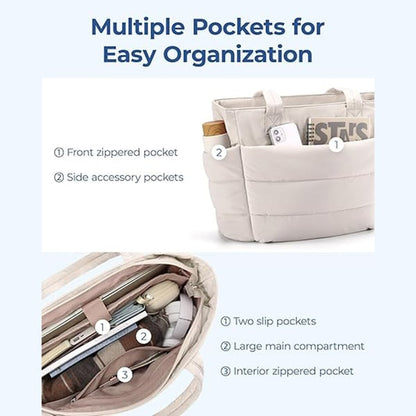 ??Lightweight Puffy Tote Bag