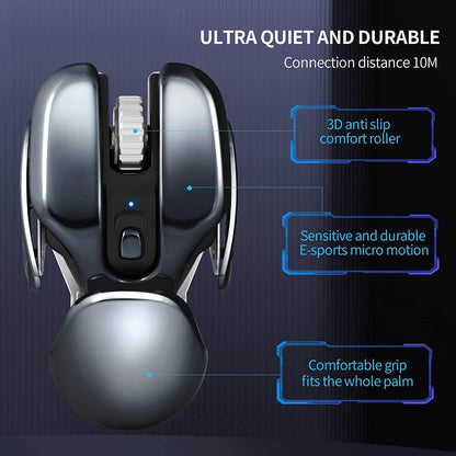 2023 New Hot Sale 50% Off Wireless Ergonomics Metal Mouse