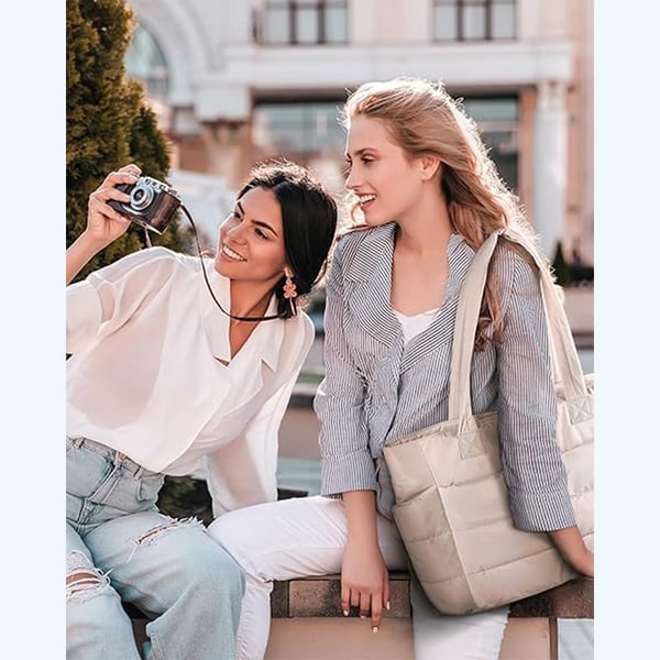 ??Lightweight Puffy Tote Bag