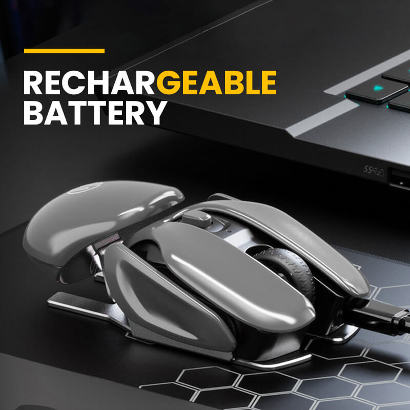 2023 New Hot Sale 50% Off Wireless Ergonomics Metal Mouse