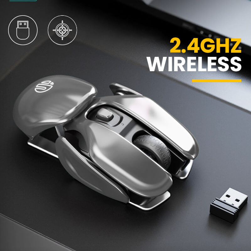 2023 New Hot Sale 50% Off Wireless Ergonomics Metal Mouse
