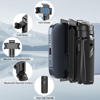 2025 NEW SALE - 49% OFF~Extendable Grip Phone Tripod with Detachable Remote (Pocket Size)