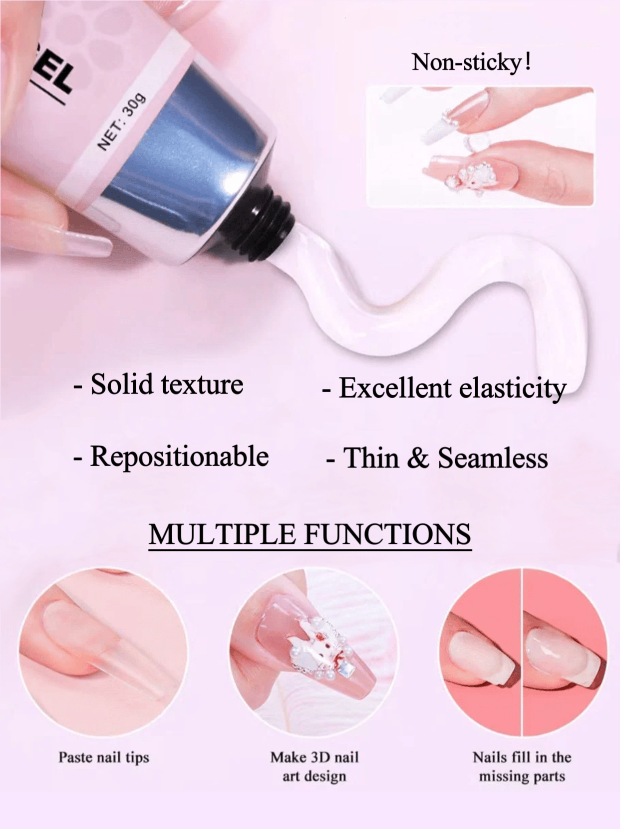 ??Hot selling??-Magic Solid Nail Glue Kit 3-In-1 Nail Art Kits