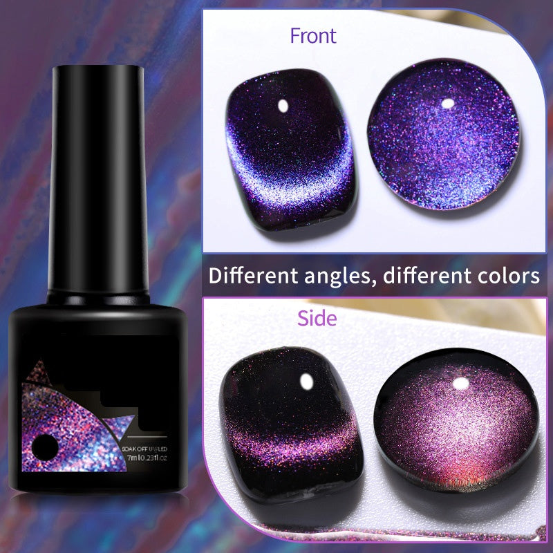 ??Christmas Gift idea 49%OFF??Glitter Rainbow Cat Eye Gel Nail Polish