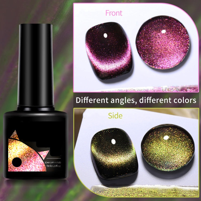 ??Christmas Gift idea 49%OFF??Glitter Rainbow Cat Eye Gel Nail Polish