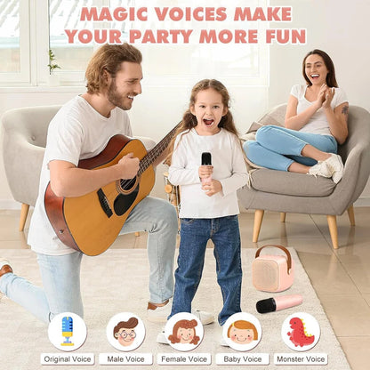 Last Day Promotion 50% OFF Mini Karaoke Machine with Wireless Microphones