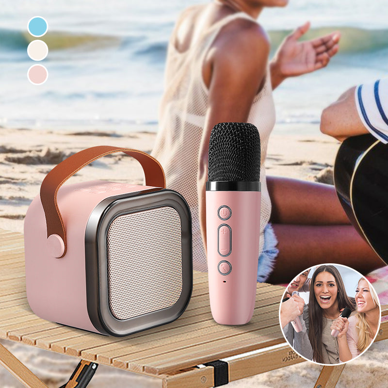 Last Day Promotion 50% OFF Mini Karaoke Machine with Wireless Microphones