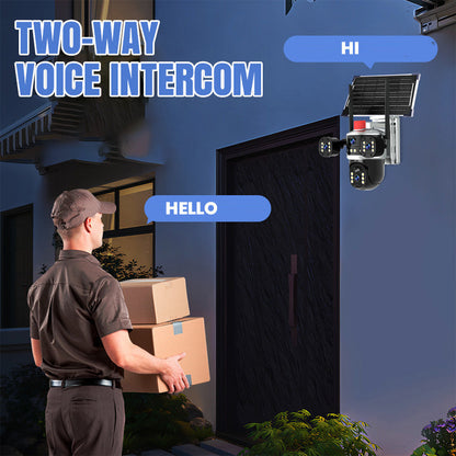 2025 New Hot Sale  Triple-Lens Solar 360¡ã Dome Camera