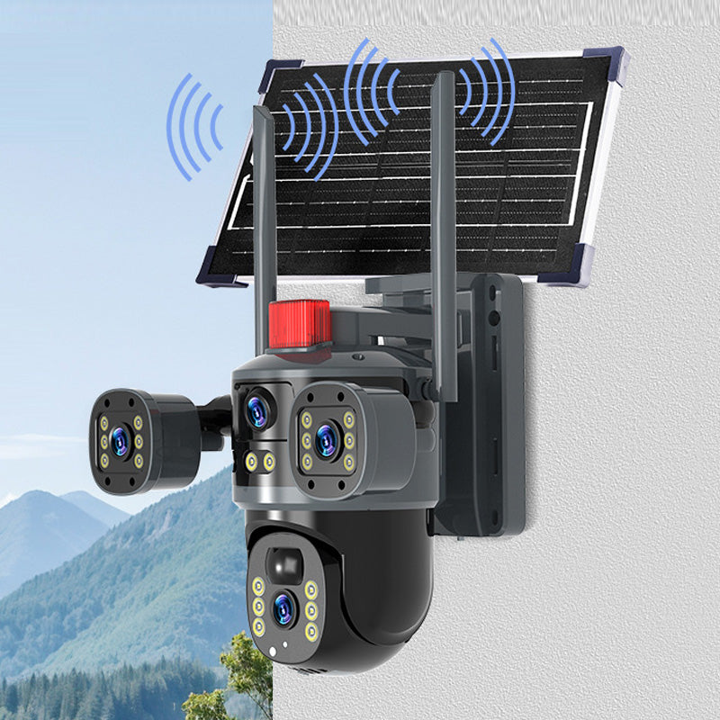 2025 New Hot Sale  Triple-Lens Solar 360¡ã Dome Camera