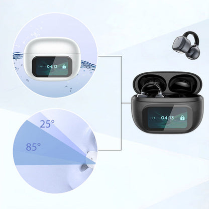 2025 HOT SALE  Ear Clip-on Smart Color Screen Intelligent Translation Headset
