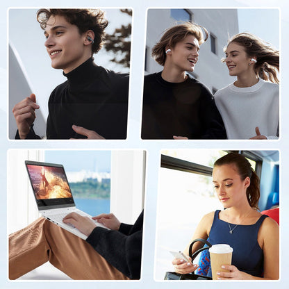 2025 HOT SALE  Ear Clip-on Smart Color Screen Intelligent Translation Headset