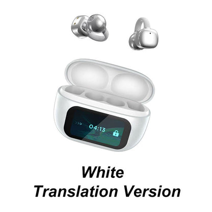 2025 HOT SALE  Ear Clip-on Smart Color Screen Intelligent Translation Headset