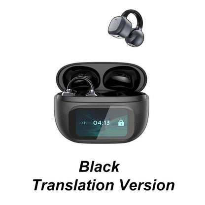 2025 HOT SALE  Ear Clip-on Smart Color Screen Intelligent Translation Headset