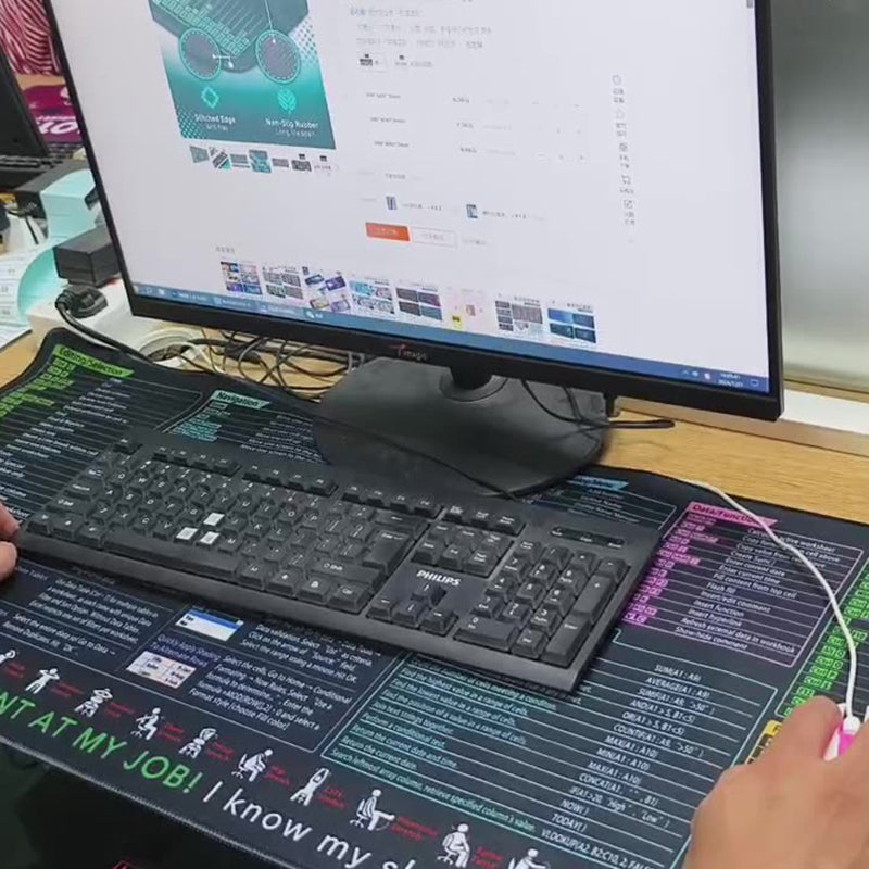 Limited time 50% off Stain-Resistant Anti-Slip Shortcut Desk Pad for Office