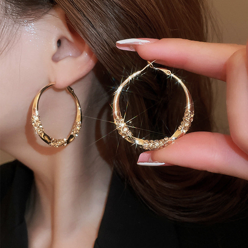 ??Circle Earrings with Zirconia