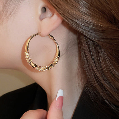 ??Circle Earrings with Zirconia