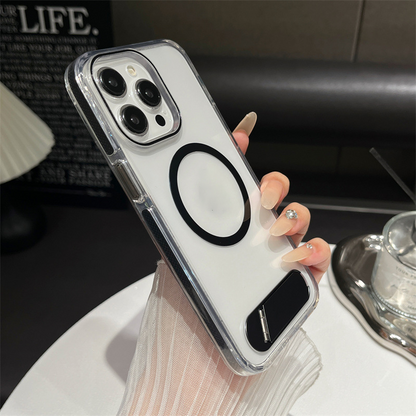 Transparent Phone Case with Kickstand for iPhone